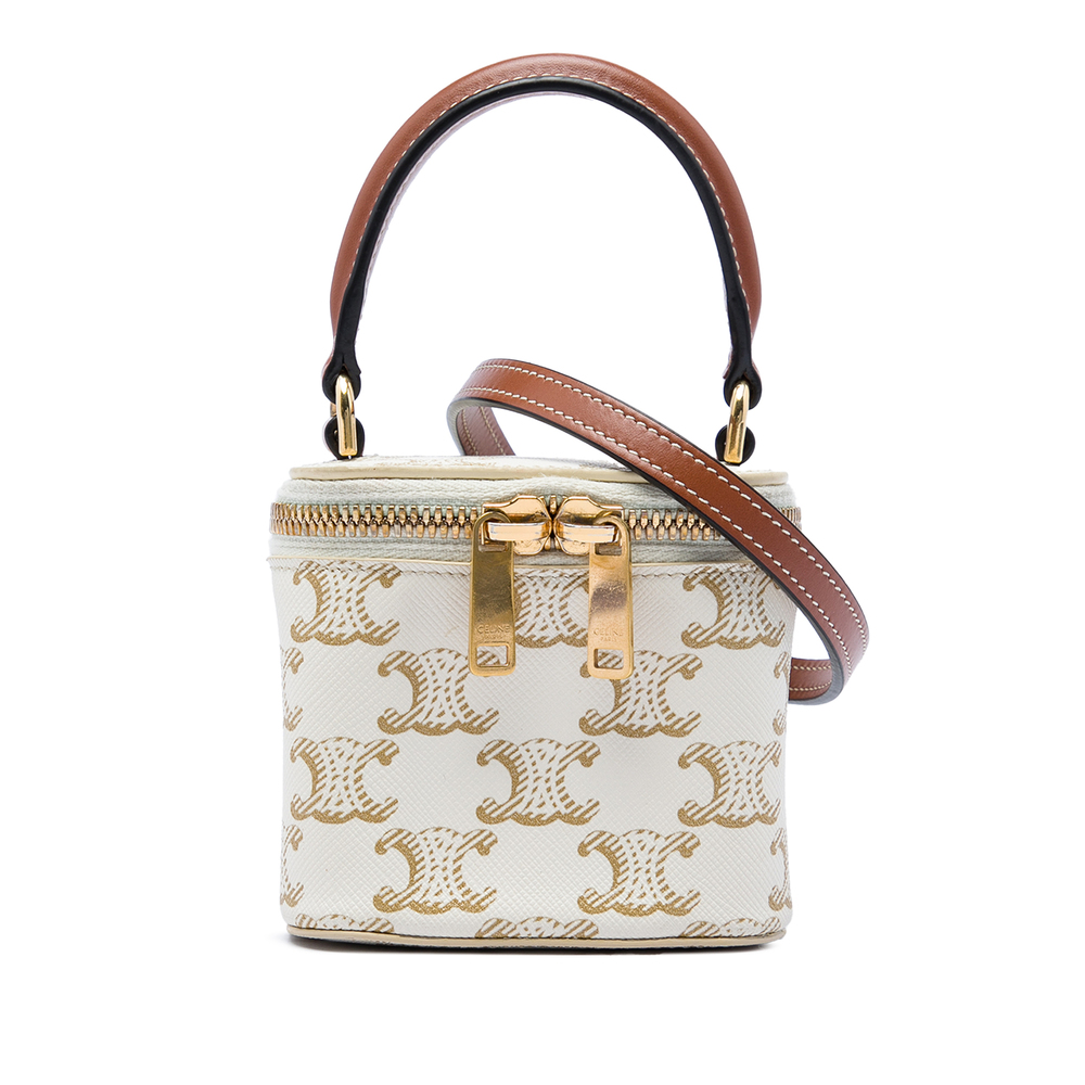 Pre-Loved Celine Mini Triomphe Coated Canvas Vanity Case